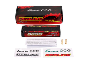 Li-Po HV Car Hard Case 2S1P 7.6V 6600mAh 140C with 5mm