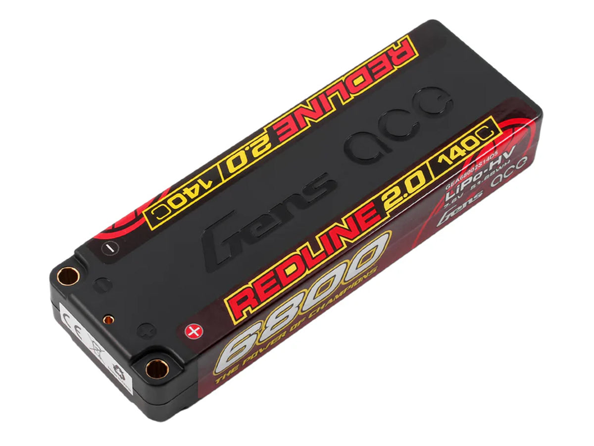 Li-Po HV Car Hard Case 2S1P 7.4V 6800mAh 140C RL2 with 5mm