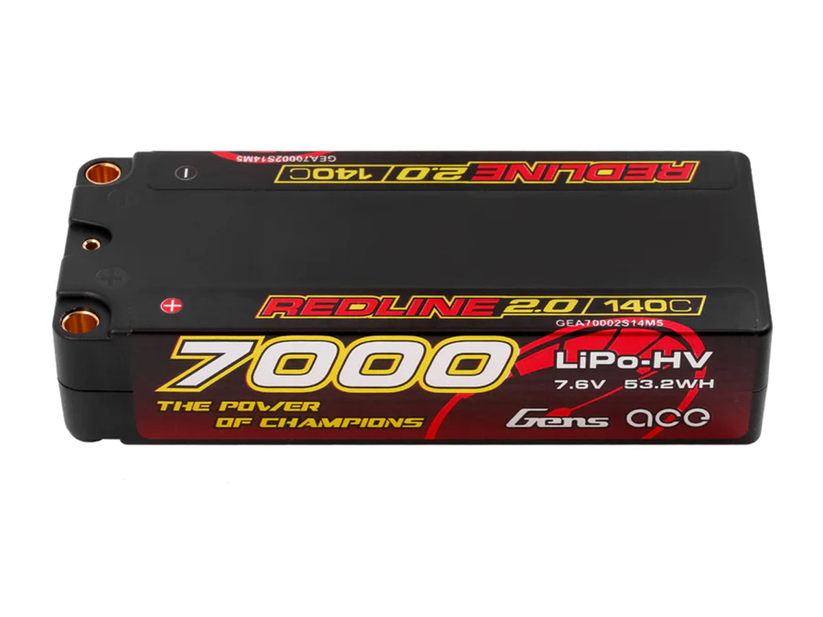 Li-Po HV Car Hard Case 2S1P 7.4V 7000mAh 140C RL2 with 5mm