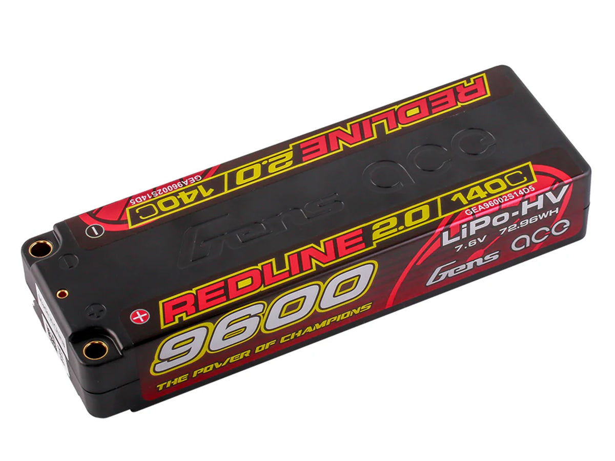 Li-Po HV Car Hard Case 2S 7.6V 9600mAh 140C RL2 5mm