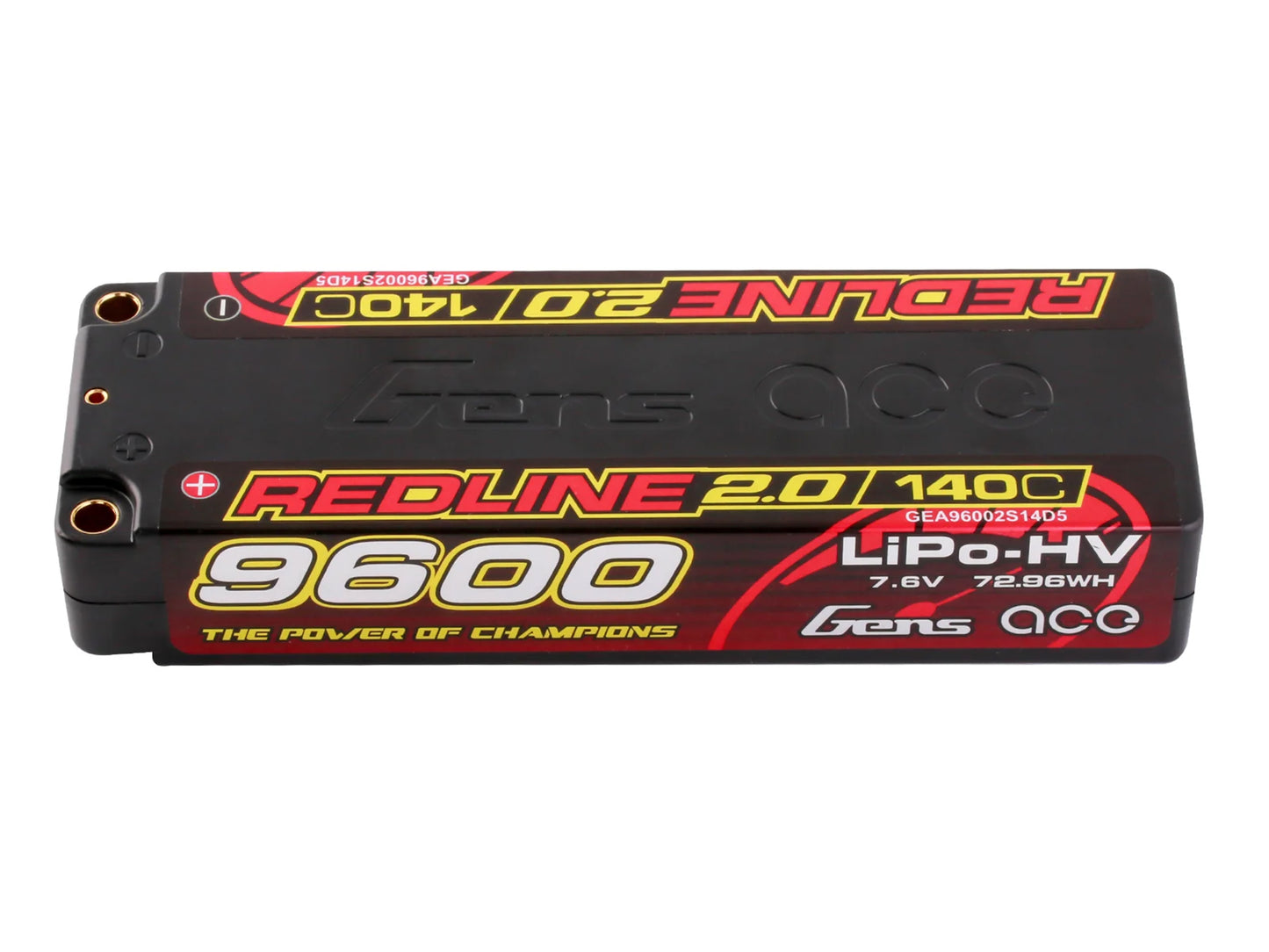 Li-Po HV Car Hard Case 2S 7.6V 9600mAh 140C RL2 Short 5mm - RC Hobby Product