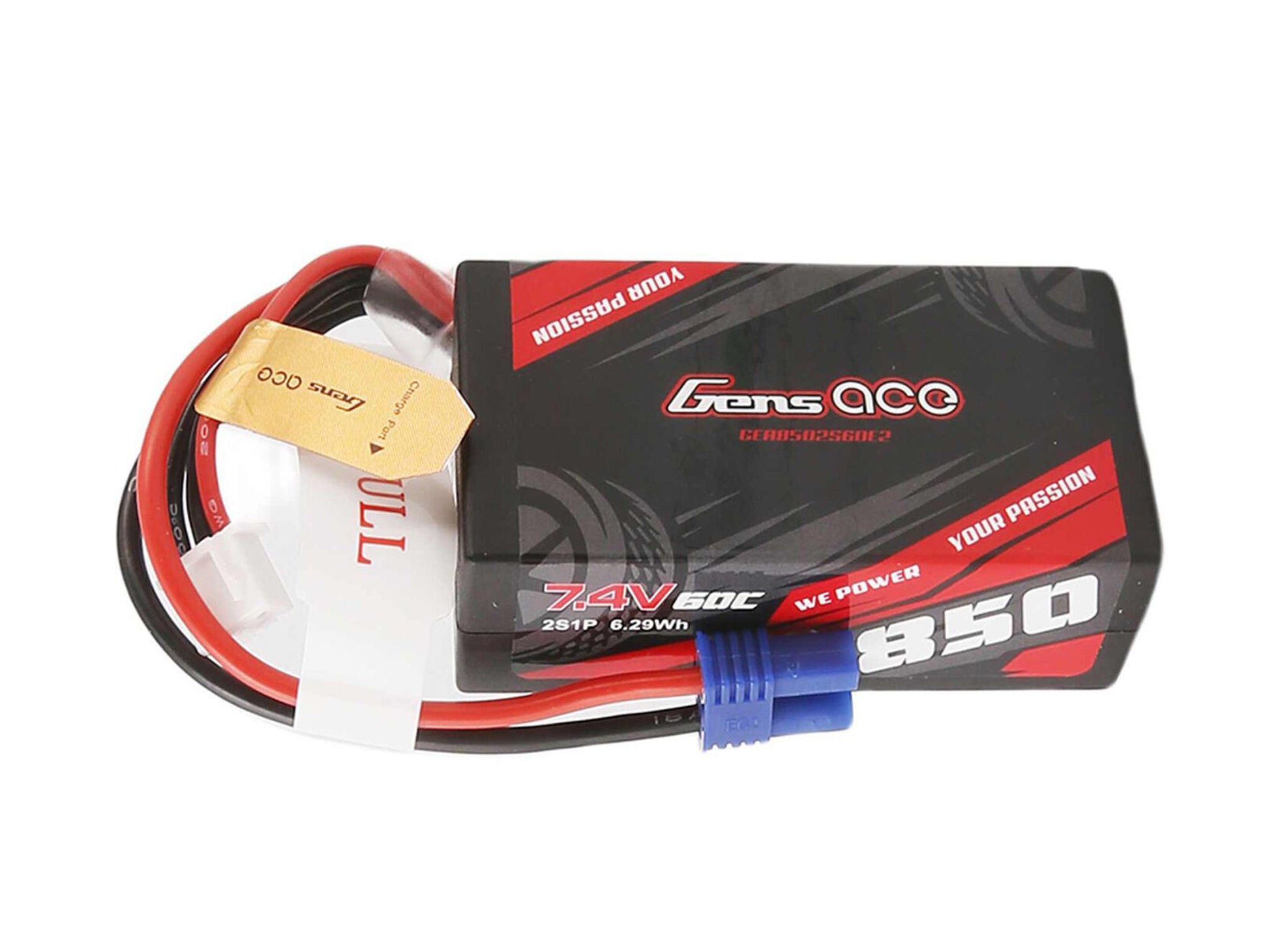 Li-Po Car 2S 7.4V 850mAh 60C with EC2 - RC Hobby Product
