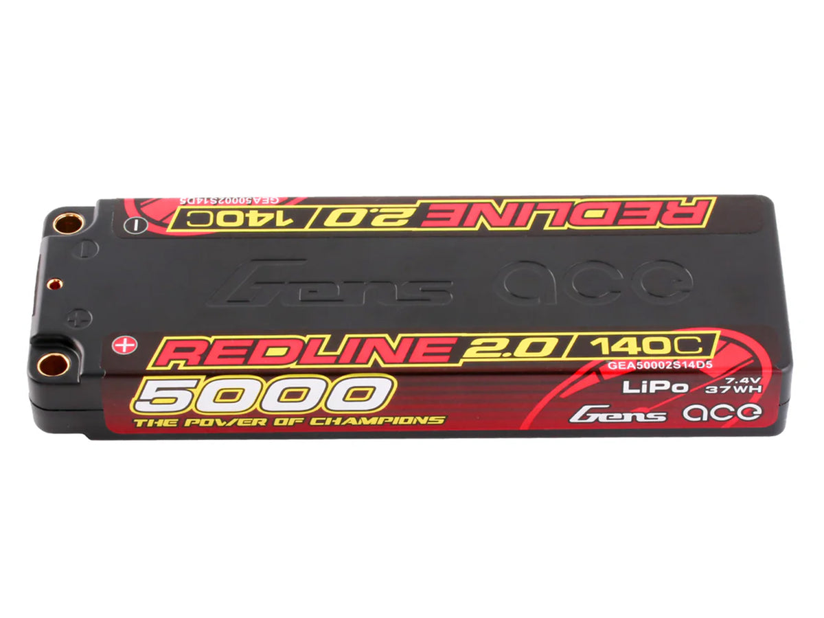 Li-Po HV Car Hard Case 2S 7.6V 5000mAh 140C RL2 5mm
