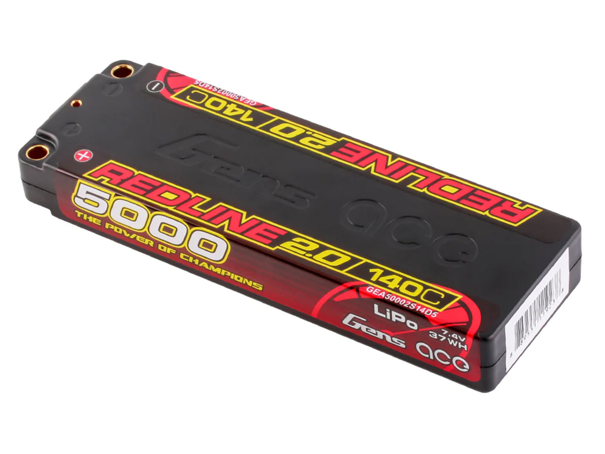 Li-Po HV Car Hard Case 2S 7.6V 5000mAh 140C RL2 5mm