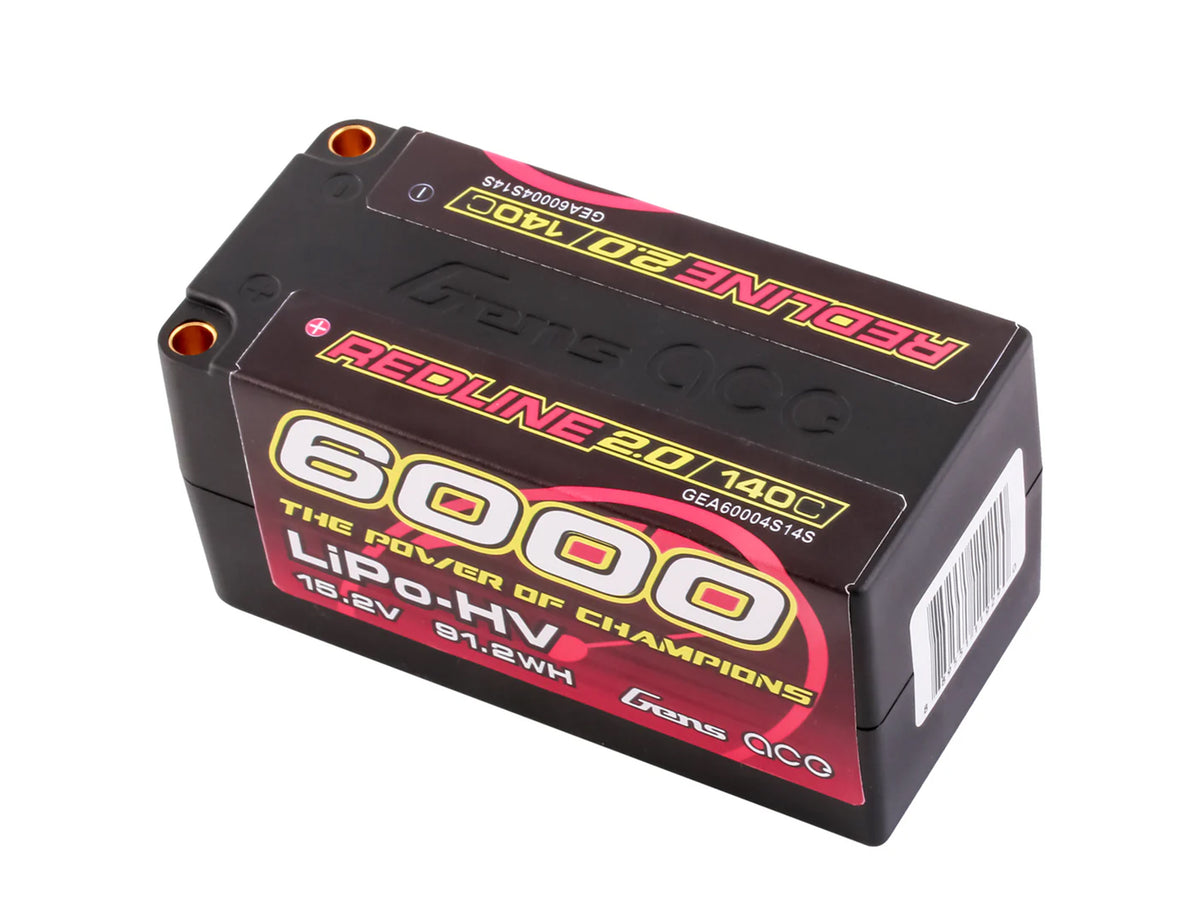 Li-Po HV Car Hard Case 4S2P 15.2V 6000mAh 140C RL2 with 5mm