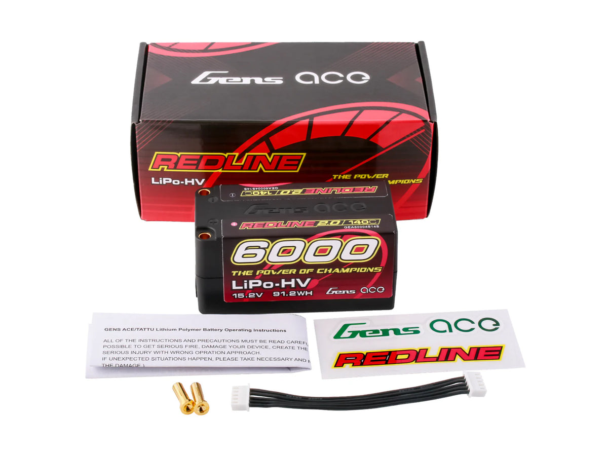 Li-Po HV Car Hard Case 4S2P 15.2V 6000mAh 140C RL2 with 5mm