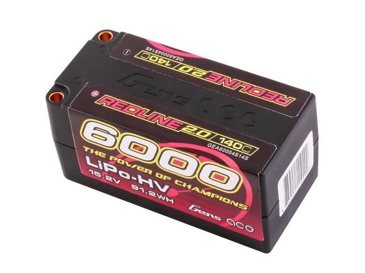 Li-Po HV Car Hard Case 4S1P 15.2V 6000mAh 140C RL2 with 5mm - RC Hobby Product