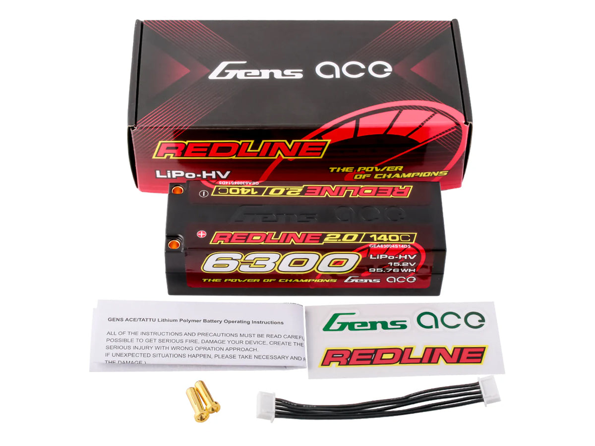 Li-Po HV Car Hard Case 4S1P 15.2V 6300mAh 140C RL2 with 5mm
