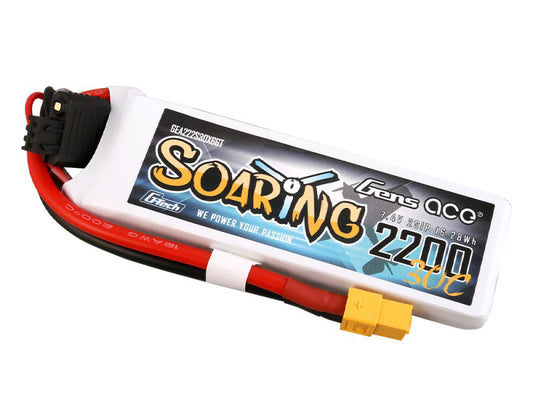Li-Po G-Tech 2S 7.4V 2200mAh 30C Soaring with XT60 - RC Hobby Product