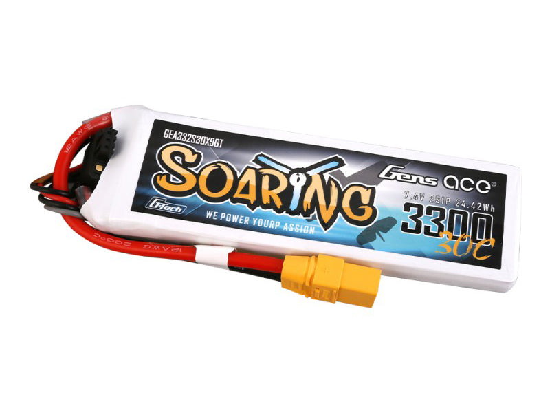 Li-Po G-Tech 2S 7.4V 3300mAh 30C Soaring with XT90 - RC Hobby Product
