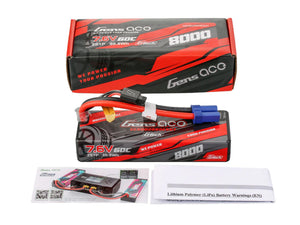 Li-Po Hard Case G-Tech 2S 7.6V 8000mah 60C with EC5