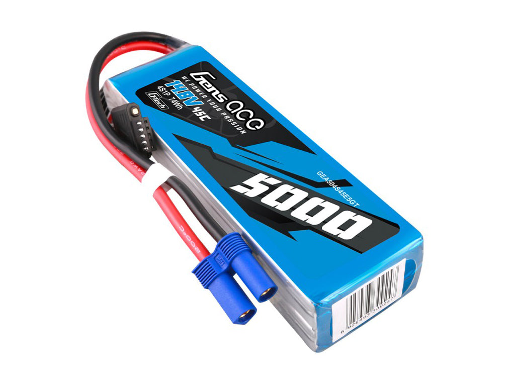 Li-Po G-Tech 4S 14.8V 5000mAh 45C with EC5 - RC Hobby Product