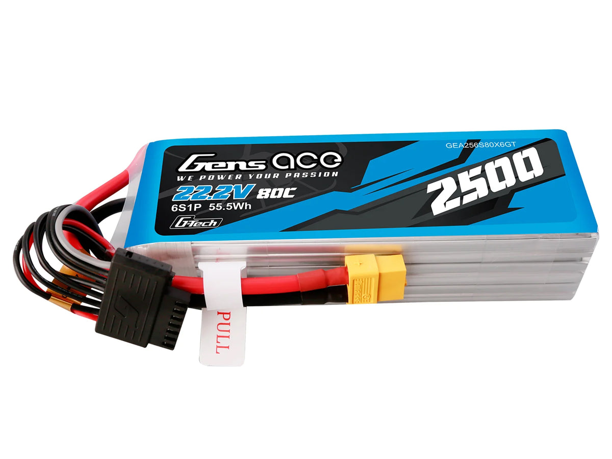Li-Po G-Tech 6S 22.2V 2500mAh 80C with XT60