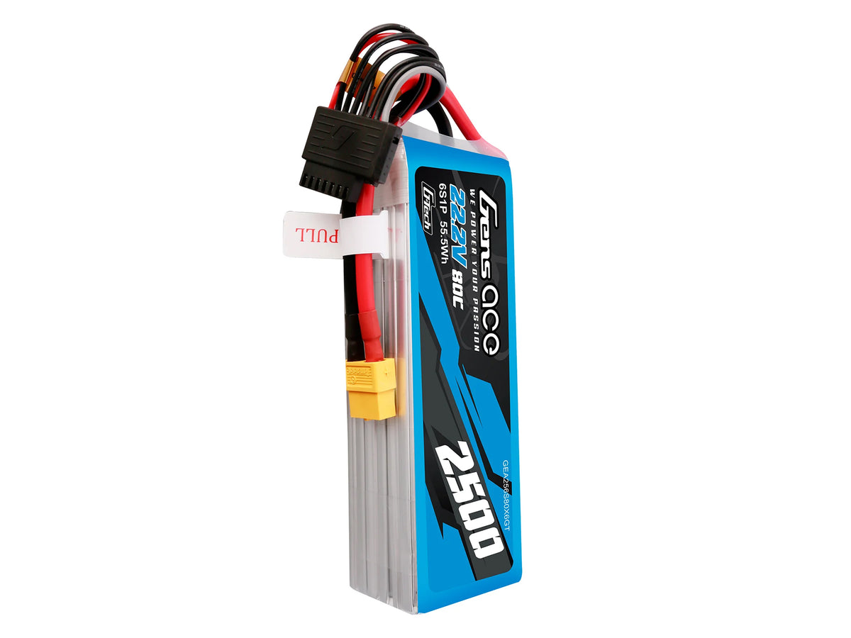 Li-Po G-Tech 6S 22.2V 2500mAh 80C with XT60