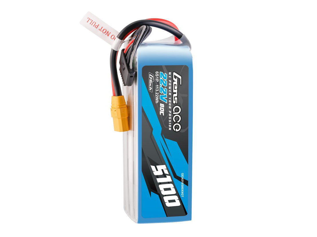 Li-Po G-Tech 6S 22.2V 5100mAh 80C with XT90