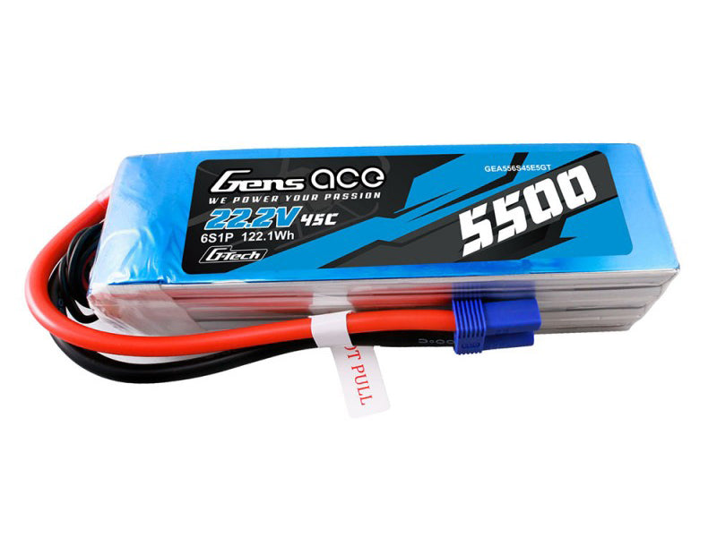 Li-Po G-Tech 6S 22.2V 5500mAh 45C with EC5