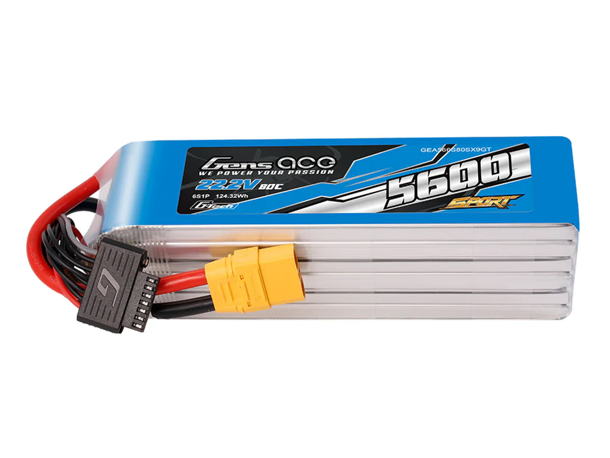 Li-Po G-Tech SPORT 6S 22.2V 5600mAh 80C with XT90