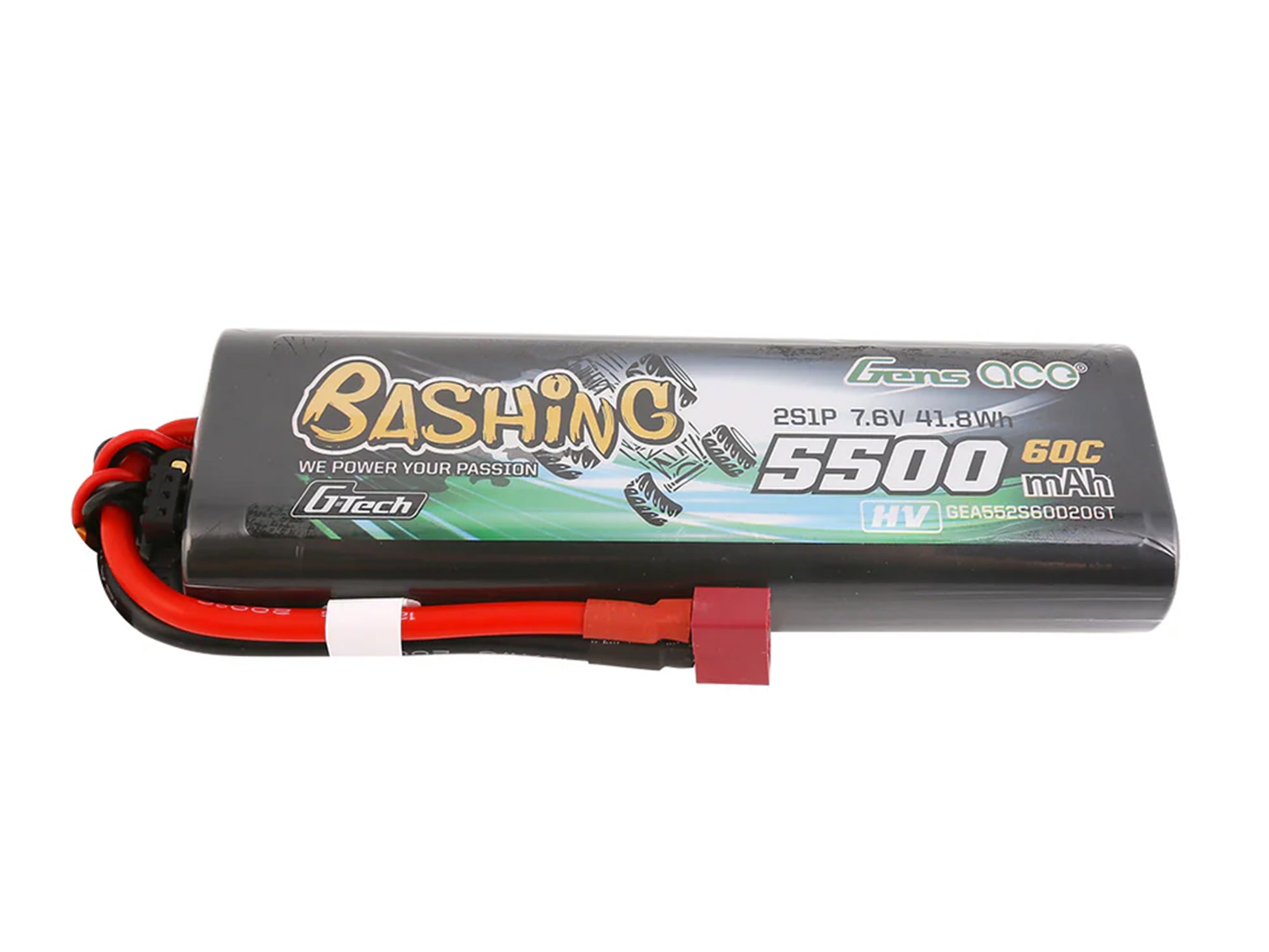 Li-Po G-Tech Car Hard Case HV 2S 7.4V 5500mAh 60C with T-Typ - RC Hobby Product