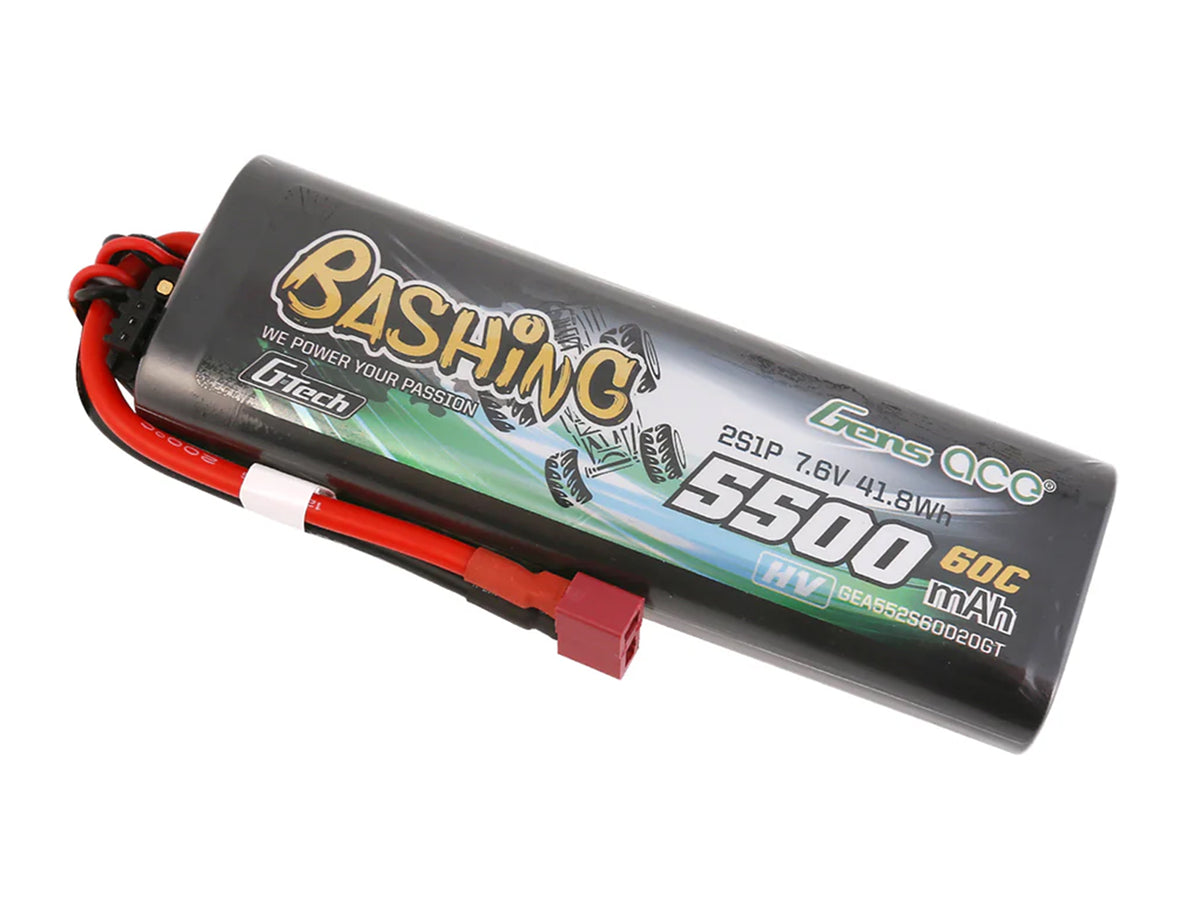 Li-Po G-Tech Car Hard Case HV 2S 7.4V 5500mAh 60C with T-Typ