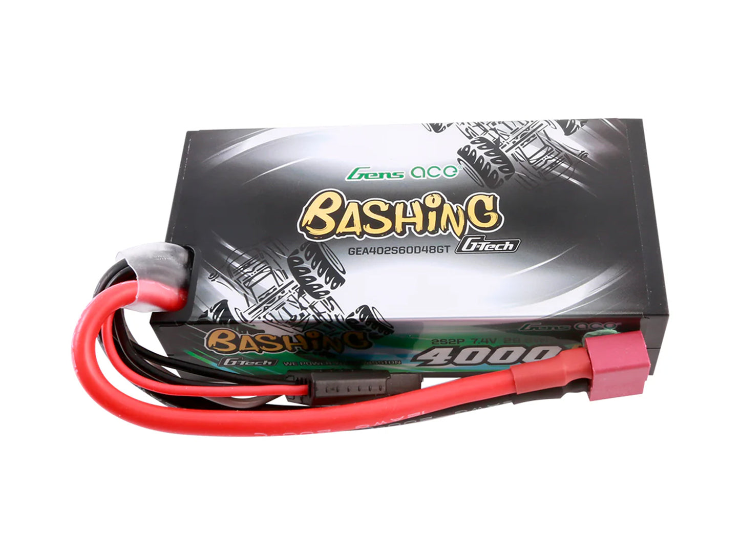 Li-Po G-Tech Car Hard Case 2S2P 7.4V 4000mAh 60C with T-Type - RC Hobby Product