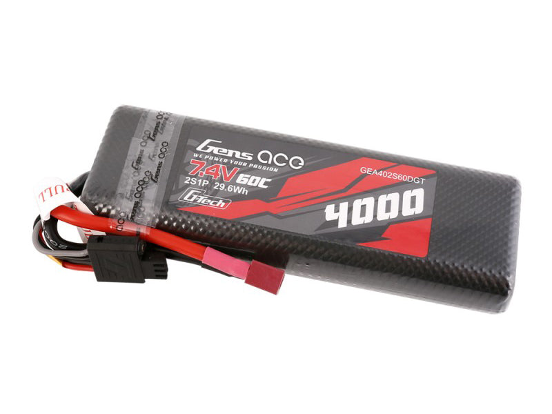 Li-Po G-Tech Car Hard Case 2S 7.4V 4000mAh 60C Bashing with - RC Hobby Product
