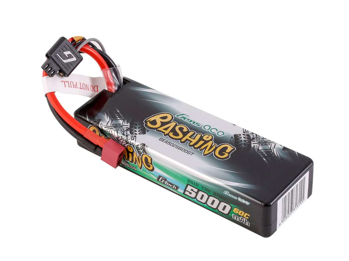 Li-Po G-Tech Car Hard Case 2S 7.4V 5000mAh 60C with T-Type
