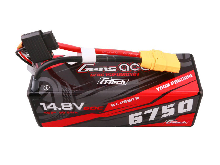 Li-Po G-Tech Car Hard Case 4S 14.8V 6750mAh 60C with XT90