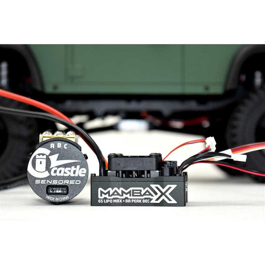 Mamba X, Sensored, 25.2V WP Esc & 1406-3800kV Combo(Crawler)