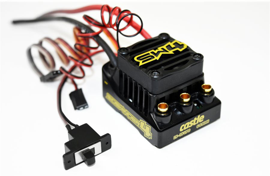 SW 4, 12.6V, 2A BEC, WP SENSORLESS ESC W/1412-3200 SENSORED