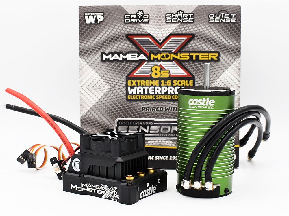 MAMBA MONSTER X 8S, 33.6V ESC W/1520-1650KV V2 SENSORED MOTO