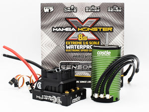 MAMBA MONSTER X 8S, 33.6V ESC W/1520-1650KV V2 SENSORED MOTO
