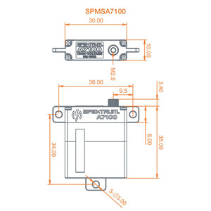 A7100 MT/MS Metal Gear HV Wing Servo