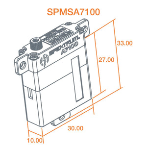 A7100 MT/MS Metal Gear HV Wing Servo