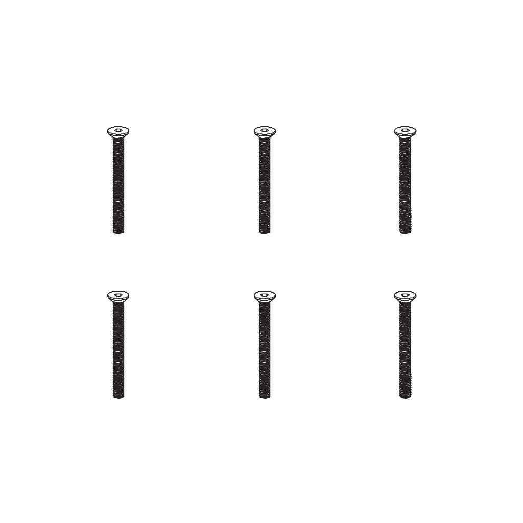Flat Head Hex ScrewHM4*40   6PCS