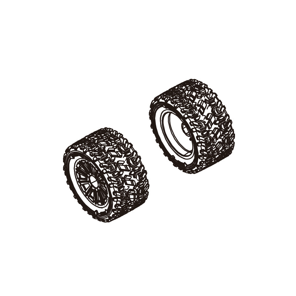Wheels & Tyres 2PCS