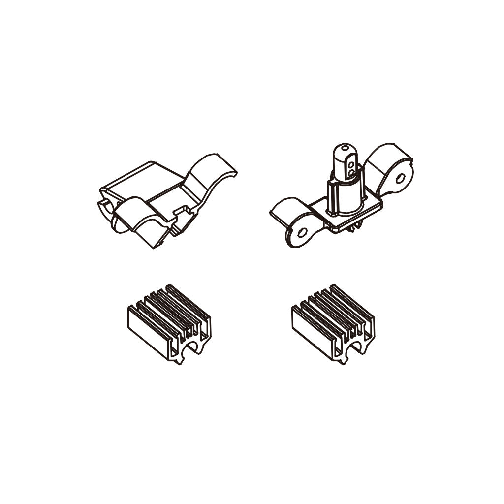 Front Shock Absorber Frame Wire Clamps Set