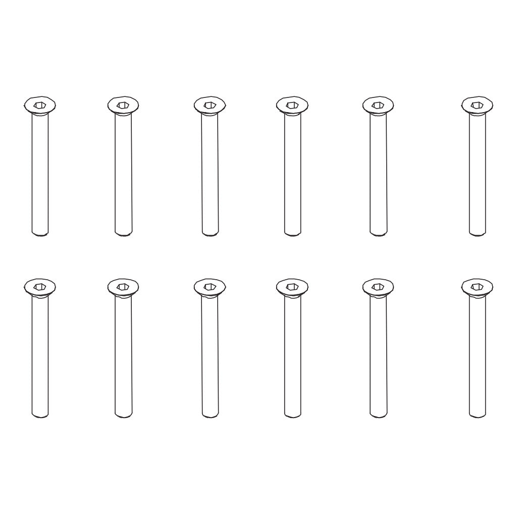 Flat Head Hex ScrewHM3*30 6PCS