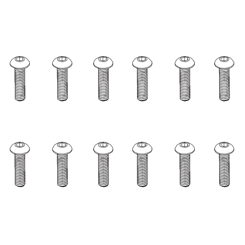 B head hex screw HM3*18   12pcs