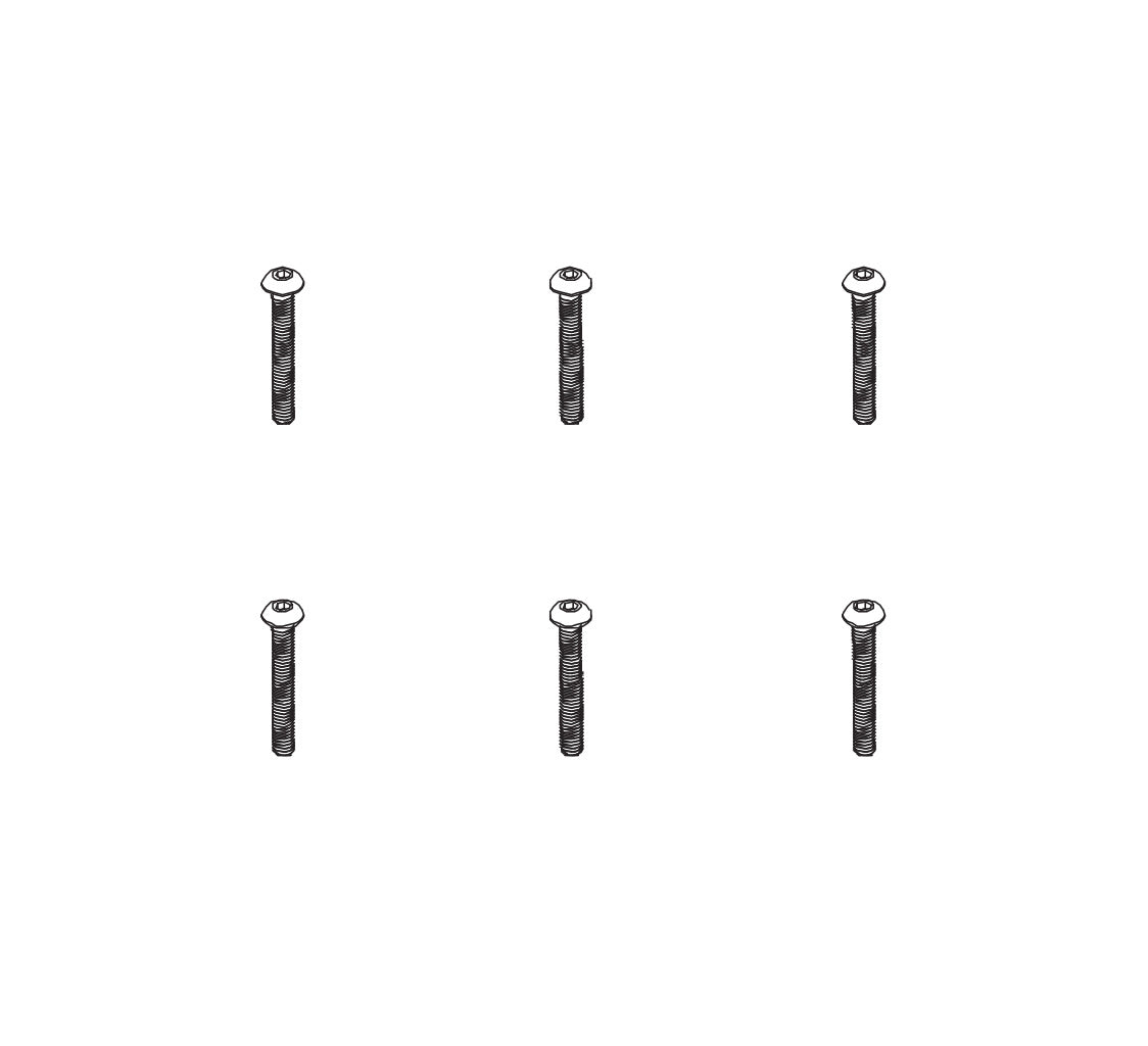B head hex screw HM4*30   6pcs