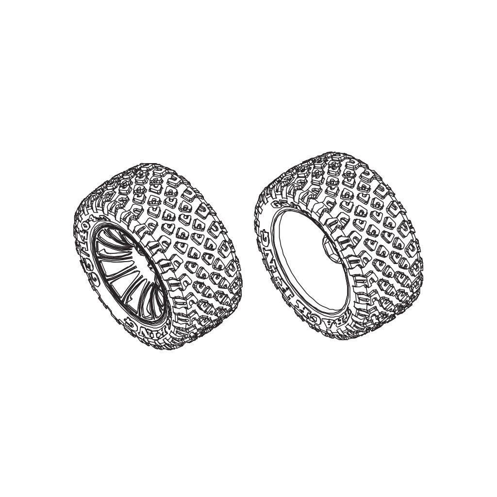Wheels & Tyres 2PCS