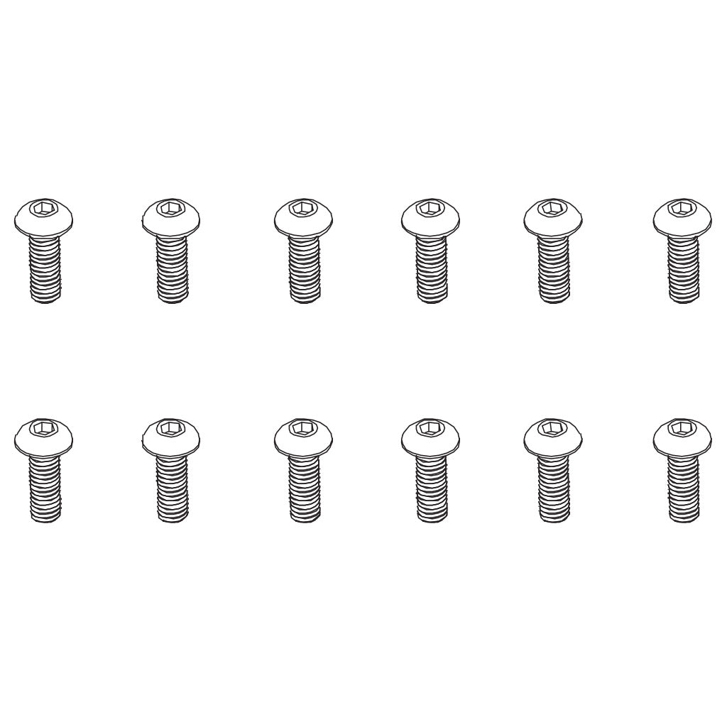B head hex screw HM4*12   12pcs