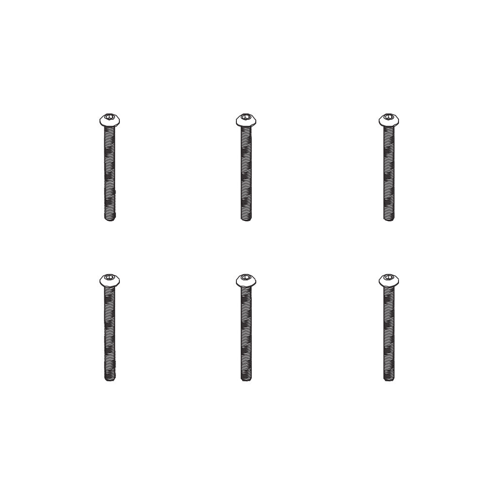 B head hex screw HM4*45   6pcs