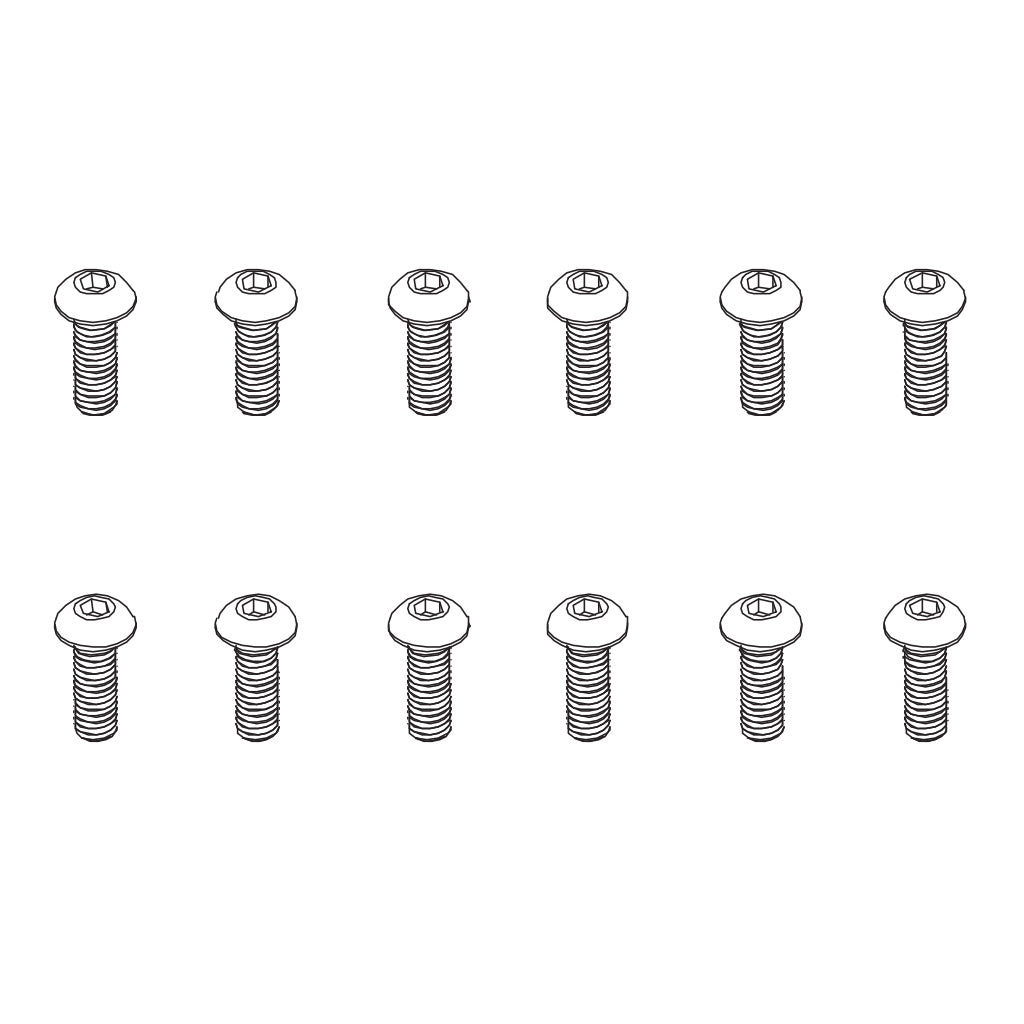 B head hex screw HM3*12   12pcs
