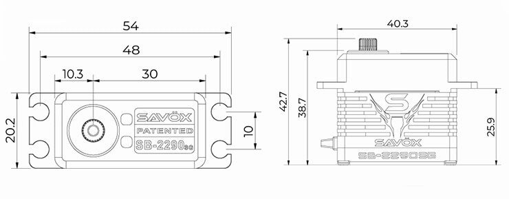 SAVOX HV CNC MONSTER BRUSHLESS SERVO 50KG/0.13S@7.4V
