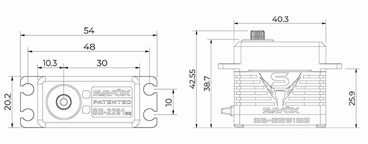 SAVOX HV CNC MONSTER BRUSHLESS SERVO 18KG/0.05S@7.4V