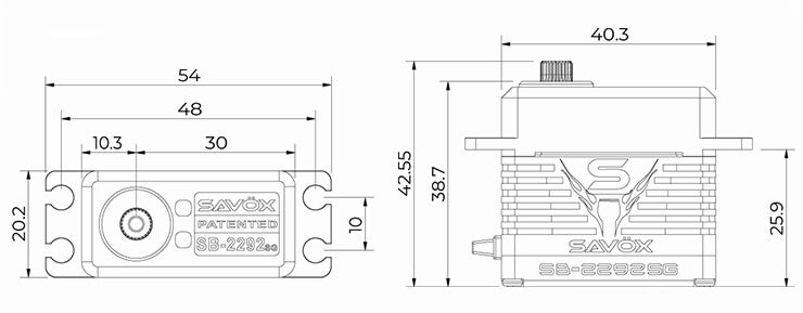 SAVOX HV CNC MONSTER BRUSHLESS SERVO 31KG/0.07S@7.4V