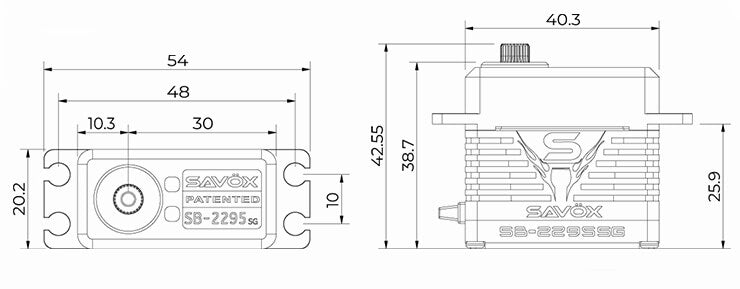 SAVOX HV CNC MONSTER BRUSHLESS SERVO 32KG/0.06S@7.4V