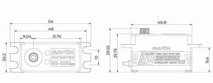 SAVOX HV LOW PROFILE BRUSHLESS CNC SERVO 28KG/0.08S@7.4V