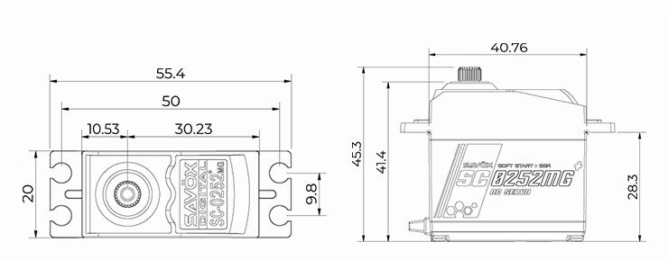 SAVOX STD SIZE DIGITAL SERVO METAL GEAR 10.5KG@6V - PLUS