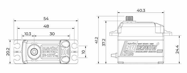 SAVOX 'HV' STD SIZE ULTRA TORQUE 35KG/0.11S@7.4V-UPDATED